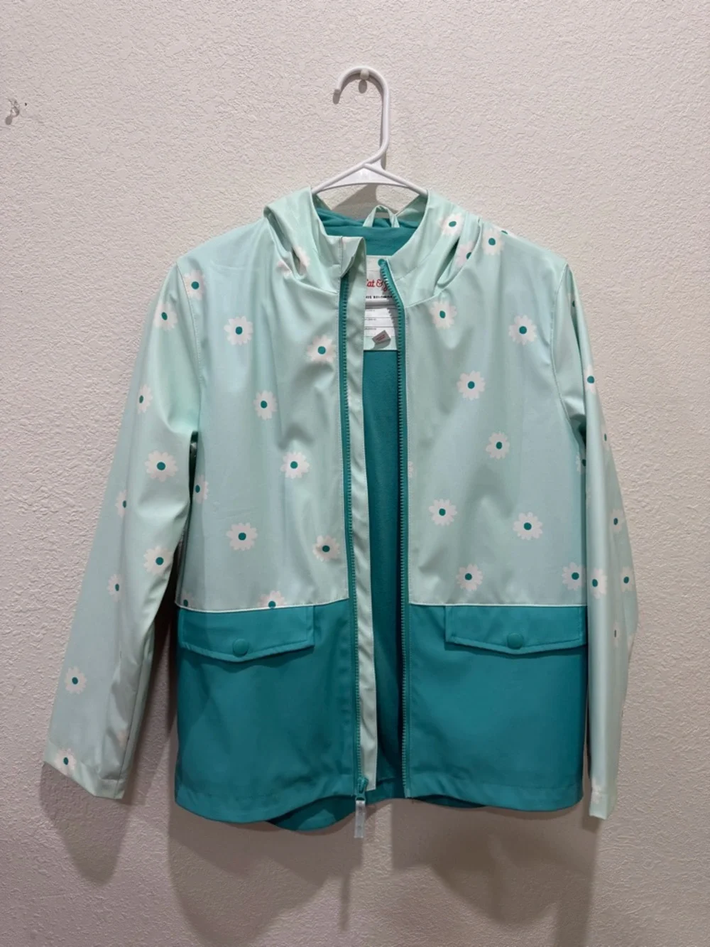 Cat & Jack Teal Mint Floral Jacket